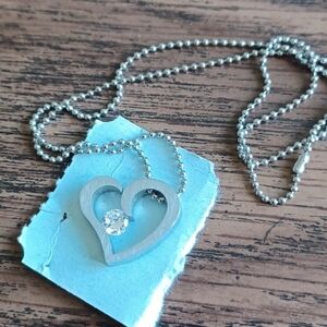 Steelx Silver Heart Necklace